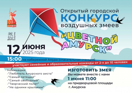 Конкурс воздушных змеев &quot;Цветной Амурск&quot;
