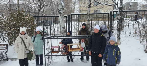 Открытие птичьей столовой в Ботаническом саду!