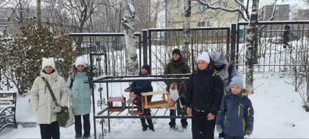 Открытие птичьей столовой в Ботаническом саду!