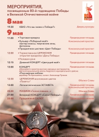 &quot;Мероприятия, посвященные 80-й годовщине Победы в Великой Отечественной войне&quot;